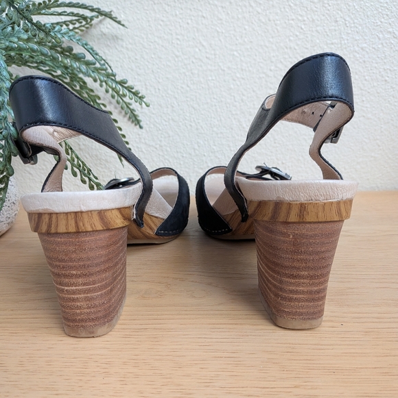 Dansko Anna Black Leather Western Heeled Comfort Sandals Size 39 (8.5 - 9) - Picture 4 of 14